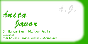 anita javor business card